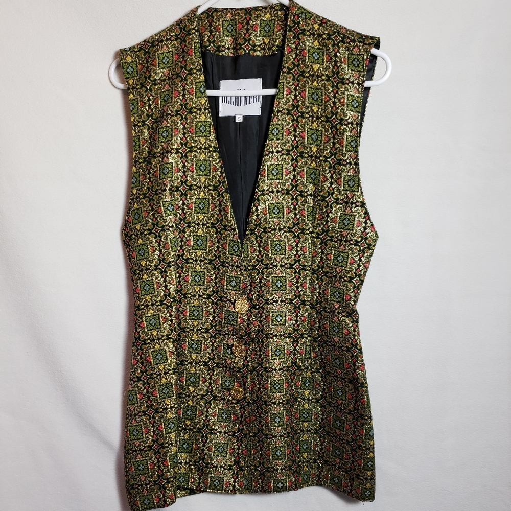 Occhi Neri Italian lame blazer and shorts set